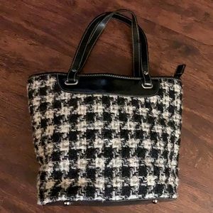Talbot’s wool houndstooth bag.
